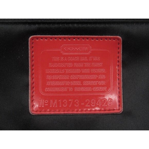 EUC Coach Signature Stripe Tote Bag Style 29426 – Khaki/Red - Picture 7 of 7